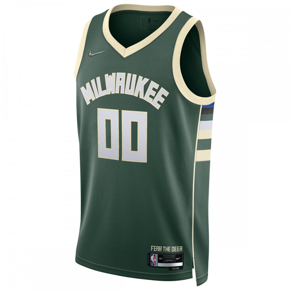 Milwaukee Bucks 2021/22 Diamond Swingman Custom Jersey - Icon Edition - Hunter Green-Pro Kit Vault | Brand New 26/27 Sports Jerseys